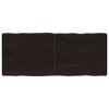 vidaXL Table Top Dark Brown 120x50x(2-6) cm Treated Solid Wood Live Edge