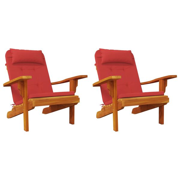 vidaXL Adirondack Chair Cushions 2 pcs Red Oxford Fabric
