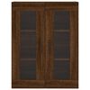 vidaXL Wall Mounted Cabinet Brown Oak 69.5x34x90 cm