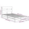 vidaXL Bed Frame without Mattress White 100x200 cm Solid Wood Pine