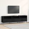 vidaXL TV Cabinet Black oak 150 x 30 x 44.5 cm Engineered wood