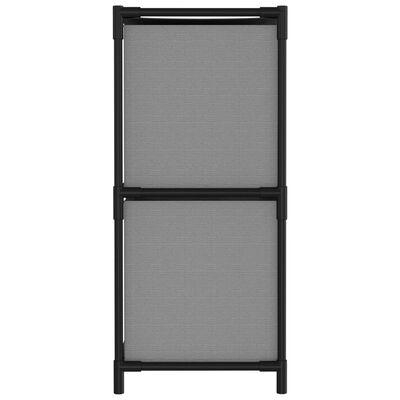 vidaXL Storage Cabinet with 4 Fabric Baskets Grey 63x30x71 cm Steel
