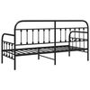 vidaXL Daybed Frame with Headboard Black 80 x 200 cm Steel