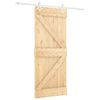 vidaXL Sliding Door Natural and White 80 x 210 cm Solid Pine Wood