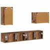 vidaXL TV Wall Cabinet Set Wall-mounted 4 pcs Old Wood Engineered Wood
