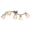 vidaXL Ceiling Lamp | Chrome and Clear | Chrome-plated steel & glass | Medium