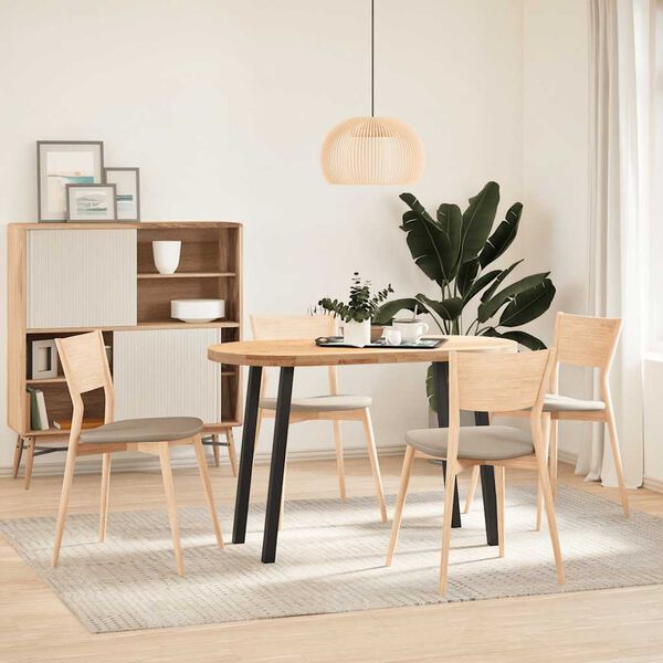 vidaXL Console Table Legs 4 pcs Black 72 cm Steel