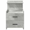 vidaXL Bedside Cabinet with 2 Drawers Concrete Grey 40x36.5x62 cm