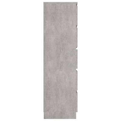 vidaXL Drawer Sideboard Concrete Grey 60x35x121 cm Engineered Wood