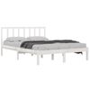 vidaXL Bed Frame without Mattress White Solid Wood Pine 120x190 cm Small Double