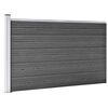 vidaXL Fence Panel Set WPC 872x105 cm Black