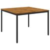 vidaXL Garden Dinner Table Natural and Black 110 x 108.5 x 75 cm
