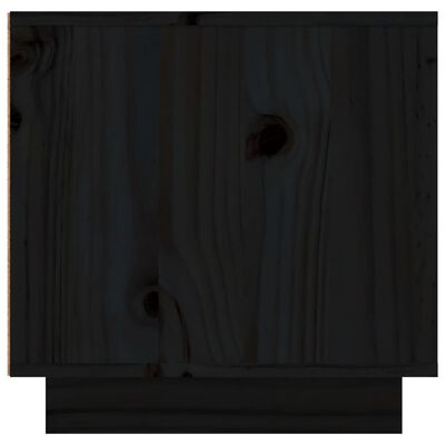vidaXL TV Cabinet Black 156x40x40 cm Solid Wood Pine