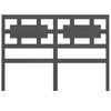 vidaXL Bed Headboard Grey 125.5x4x100 cm Solid Wood Pine