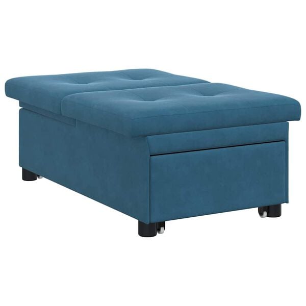 vidaXL Sofa Bed Blue 67 x 194 x 38 cm Velvet