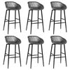 vidaXL 7 Piece Bar Set White and Grey