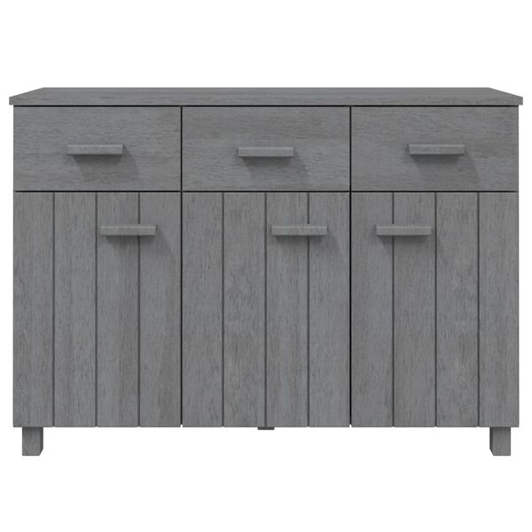 vidaXL Sideboard HAMAR Dark Grey 113x40x80 cm Solid Wood Pine
