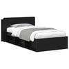 vidaXL Bed Frame with Storage Black 90 x 200 cm Engineered Wood
