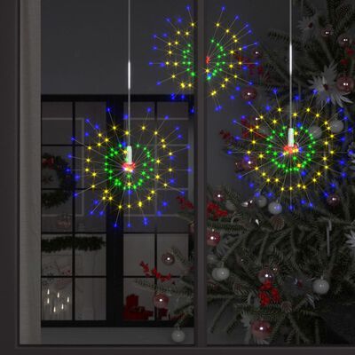 vidaXL Outdoor Christmas Firecrack Lights 2pcs Multicolour 20cm 280 LEDs