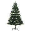 vidaXL Artificial Hinged Christmas Tree with Flocked Snow 240 cm
