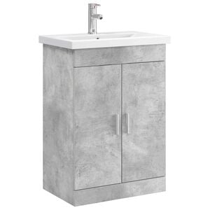 vidaXL Bathroom Furniture Set Concrete Grey 61 x 40 x 84.5 cm