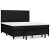 vidaXL Box Spring Bed with Mattress Black 180x200 cm Fabric