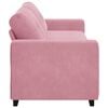 vidaXL Sofa Pink 221 x 78 x 80 cm Fabric