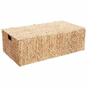 vidaXL Storage Box Natural 60 x 38 x 20 cm Water hyacinth