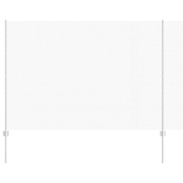 vidaXL Fence with Post Silver 1.5 x 25 m Steel