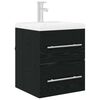 vidaXL Sink cabinet Black Oak 38.5 x 41 x 48 cm Engineered Wood