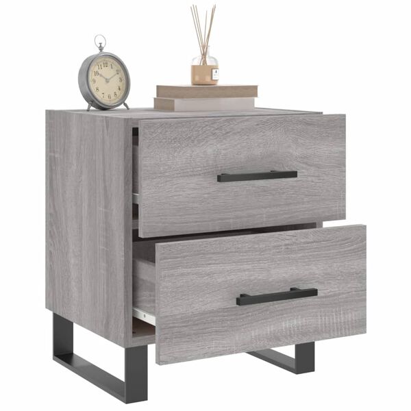 vidaXL Bedside Cabinets 2 pcs Grey Sonoma 40x35x47.5 cm Engineered Wood