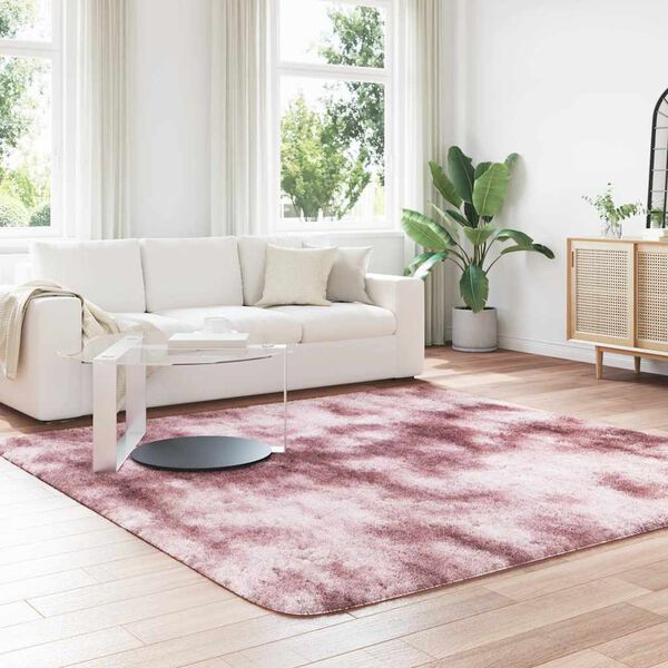 vidaXL Shaggy Rug High Pile NAVARRA Dusty Pink 240x240 cm Polyester