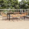 vidaXL 7 Piece Garden Dining Set Poly Rattan