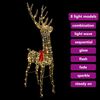 vidaXL 3D Reindeer with 140 LEDs Warm white 128 cm PET