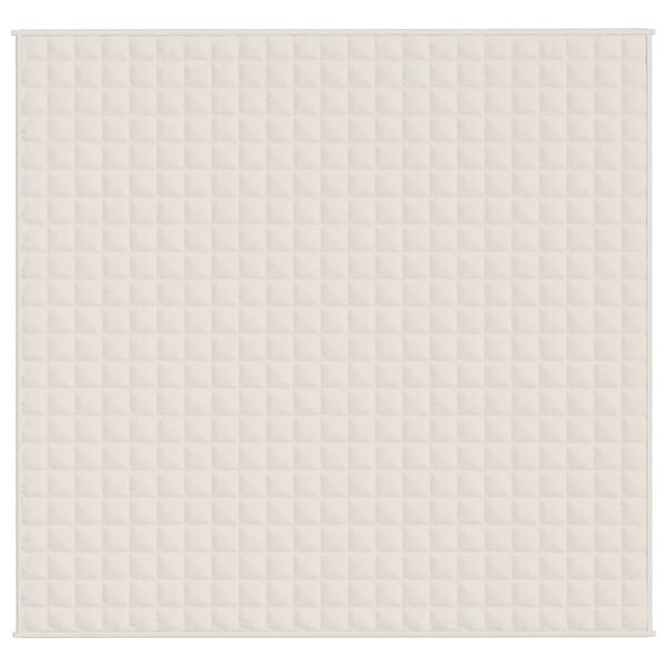 vidaXL Weighted Blanket Light Cream 220x235 cm King 15 kg Fabric