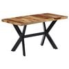 vidaXL Dining Table 140x70x75 cm Solid Acacia Wood