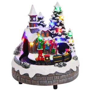 vidaXL Christmas Tabletop 16 x 16 x 19 cm Resin Multicolour