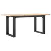 vidaXL Coffee Table O-Frame 90x40x45 cm Solid Wood Pine and Steel