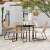 vidaXL 5 Piece Garden Dining Set Oak