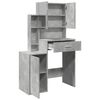 vidaXL Dressing Table with Cabinet Concrete Grey 80x35x132 cm