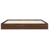 vidaXL Bed Frame without Mattress Brown Oak 135x190 cm Double Engineered Wood
