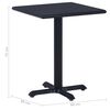 vidaXL Garden Table Black 60x60x75 cm