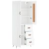 vidaXL Highboard White 69.5x34x180 cm Engineered Wood