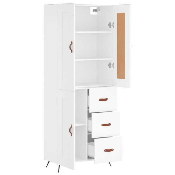 vidaXL Highboard White 69.5x34x180 cm Engineered Wood