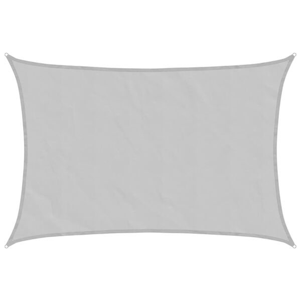 vidaXL Sun Shade Sail Light Grey 6x5 m 100% Polyester Oxford