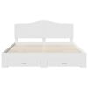 vidaXL Bed Frame with Headboard White 180 x 200 cm Engineered Wood