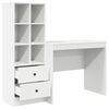 vidaXL Desk with Drawer 2 pcs White