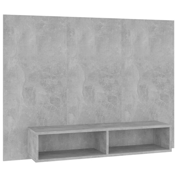vidaXL Wall TV Cabinet Concrete Grey 120x23.5x90 cm Engineered Wood