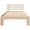 vidaXL Bed Frame with Headboard Natural 90 x 200 cm Solid Pine Wood
