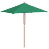 vidaXL Garden Parasol | Green | Fabric, Laminated bamboo, Hardwood | 150x200 cm